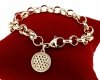 0134 Bransoletka elegancka złota 18cm pozłacana 14k 
